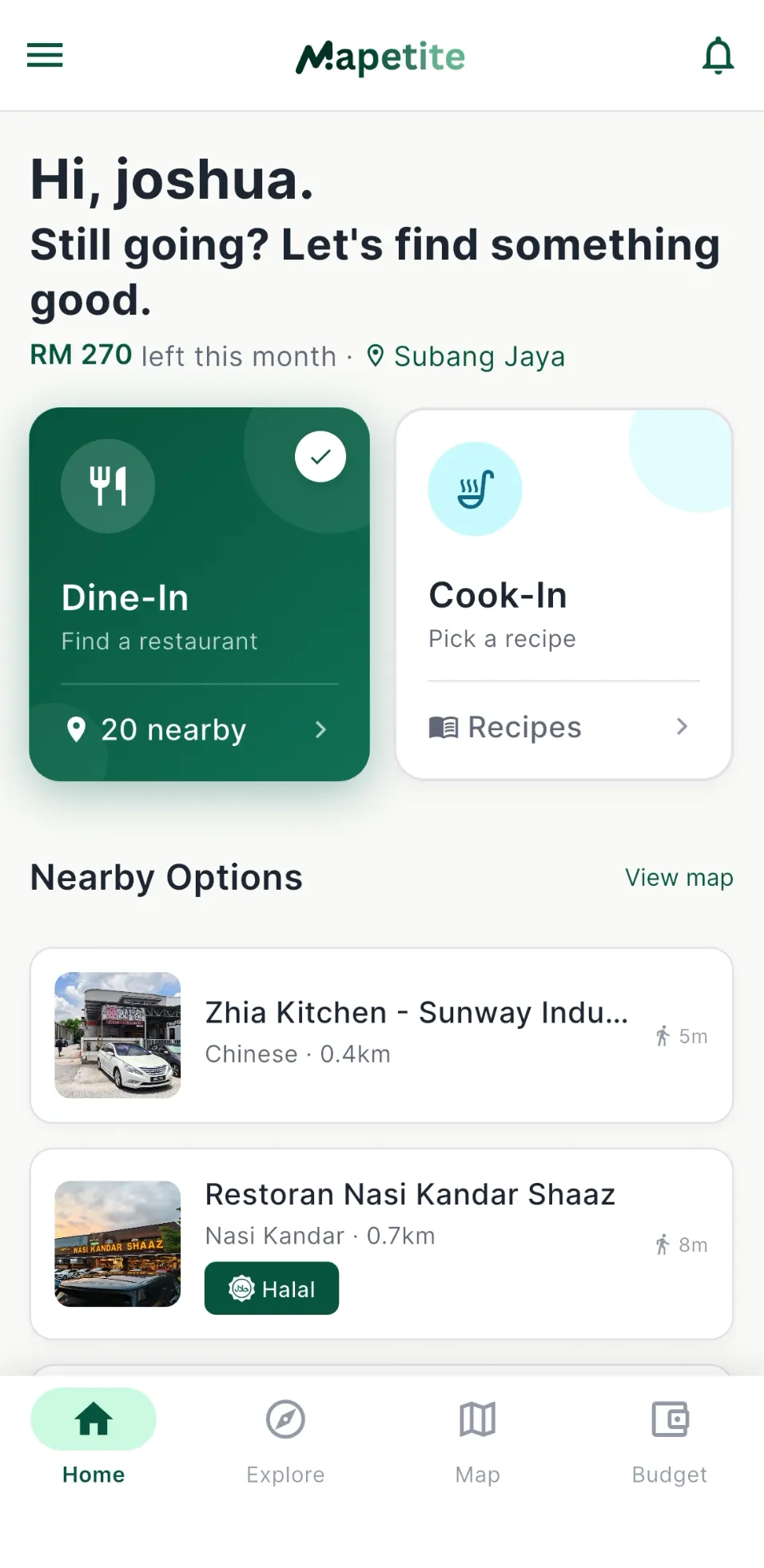 Home feed